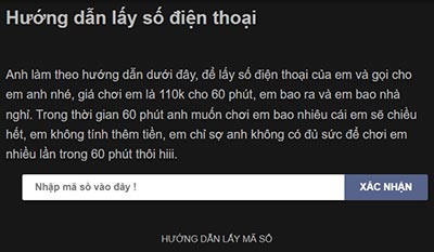 Hướng dẫn lấy số điện thoại